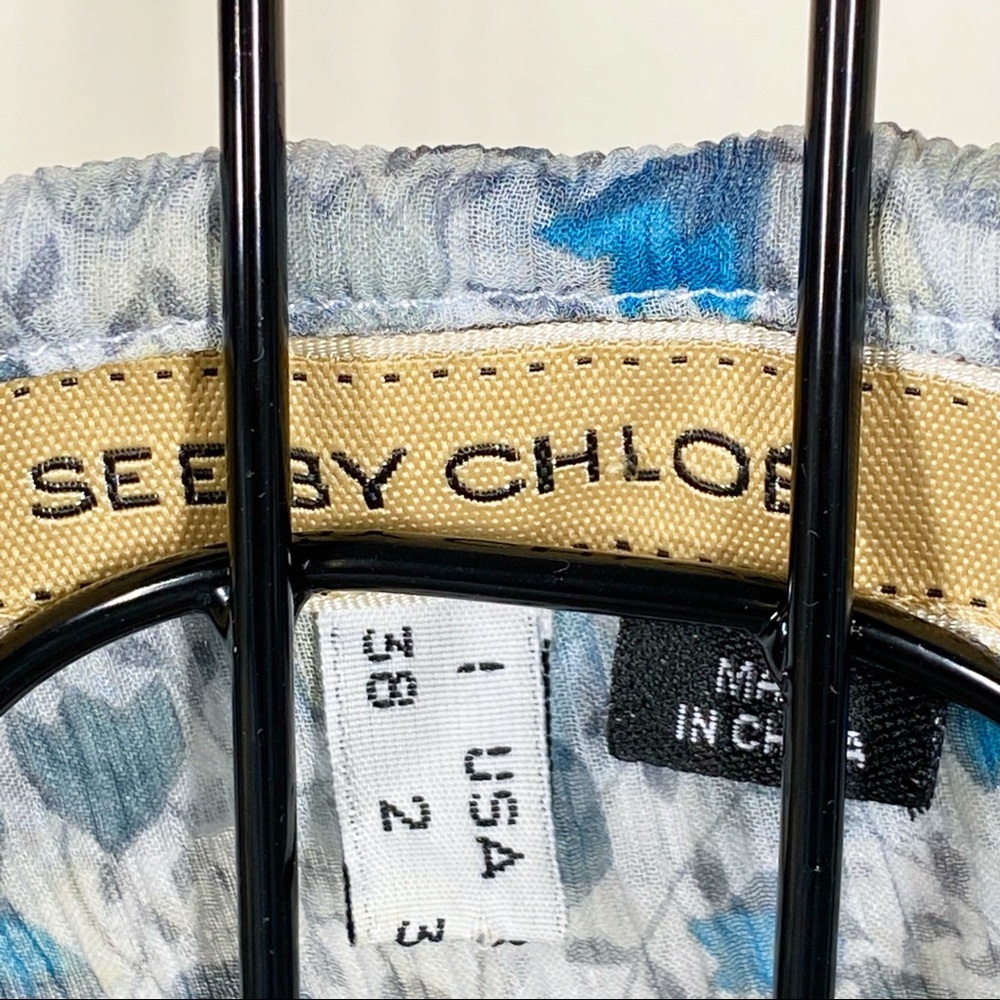 See By Chloe Anthropologie Silk Blouse Size 2 - Picture 6 of 8